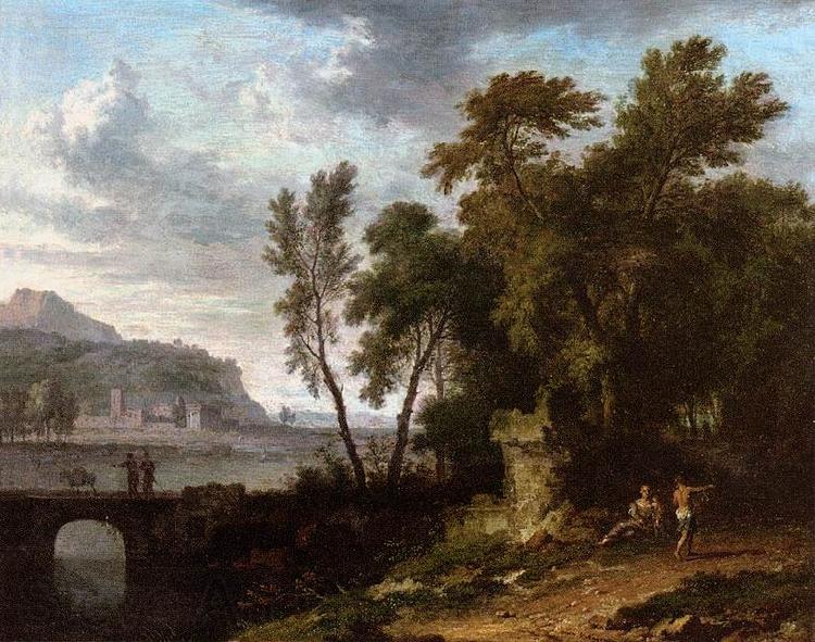 Jan van Huijsum Landscape with Ruin and Bridge Germany oil painting art
